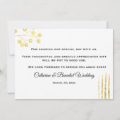 DIY 2フォトジオメトリックのシ結婚ックをありがとう サンキューカード (裏面)