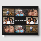 DIY 4フォトコラージュと文字カスタムカラー ゲストブック (正面)