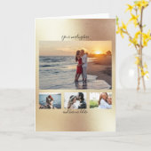 DIY 4写真 | ロマンチックな記念日婚約金ゴールド カード (黄色い花)