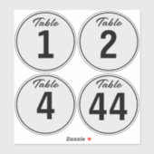 DIY 4"任意の色のビニールレコードテーブル番号 シール (シート)
