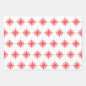 DIY 5カラーコンパス航海のバラ ラッピングペーパーシート (正面3)