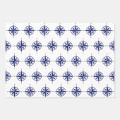 DIY 5カラーコンパス航海のバラ ラッピングペーパーシート (正面2)