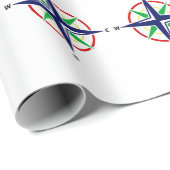 DIY 5カラーコンパス航海のバラ ラッピングペーパー (ロールコーナー)