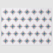 DIY 5カラーコンパス航海のバラ 薄葉紙 (正面)