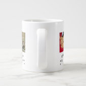 DIY 5フォトコラージュペット記念動物喪失歩行 ジャンボコーヒーマグカップ (裏面)