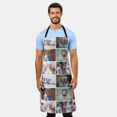 DIY 6フォトコラージュ写真ファミリの記念 エプロン (着用した状態)