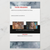 DIY 6フォトビジネスマーケティング宣伝大理石 チラシ (裏面)