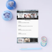 DIY 6フォトビジネスマーケティング宣伝大理石 チラシ (シングル)