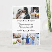 DIY 6写真|カップルのロマンチックなミニマリストのメッセージ カード (正面)