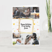 DIY 6写真 |組恋愛の幾何金ゴールド図 カード (正面)