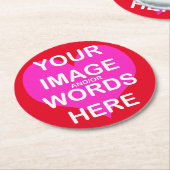 DIY (6/Set)形及び色の選択。 - ラウンドペーパーコースター (アングル)