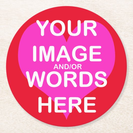 DIY (6/Set)形及び色の選択。 - ラウンドペーパーコースター (正面)