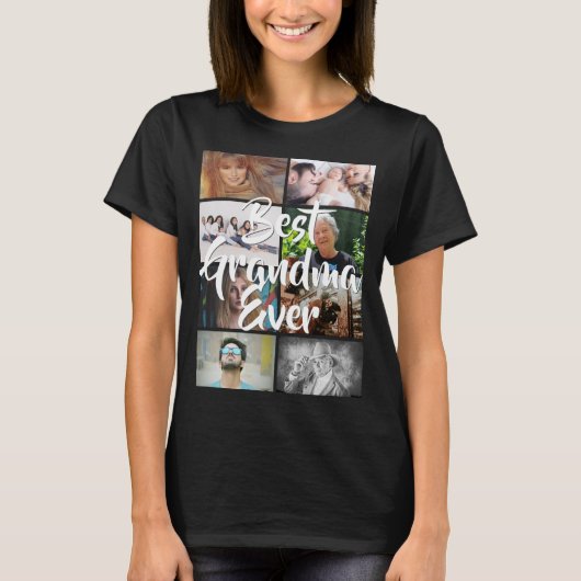 DIY 8フォトコラージュ·最高のアンバー·ディ Tシャツ (正面)
