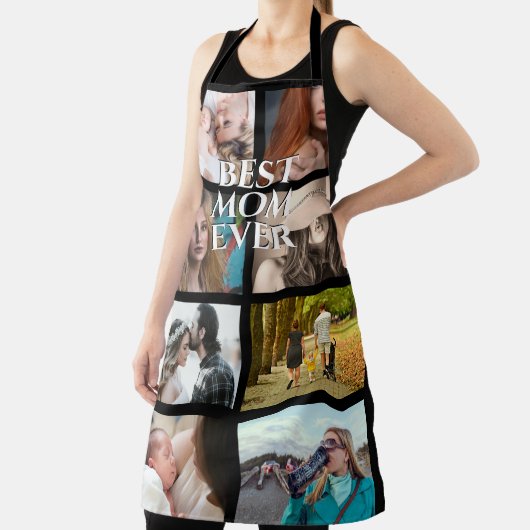 DIY 8フォト最高のMOMは母児誕生日 エプロン (インサイチュ)