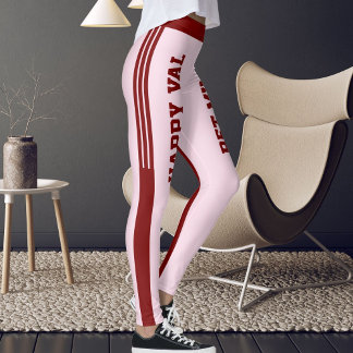 DIY Animal Pet Friends Happy Valentine's Day Pink レギンス