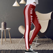 DIY Animal Pet Lovers Happy Valentine's Day Red レギンス