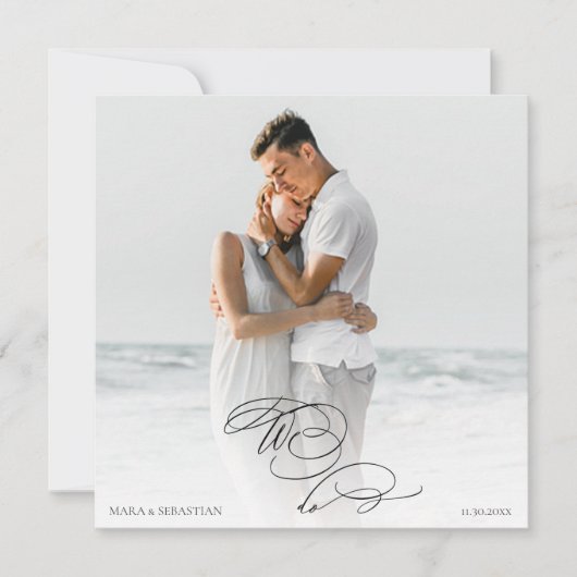 *~* DIY AR6カップル写真RSVP QR 結婚's 招待状 (正面)