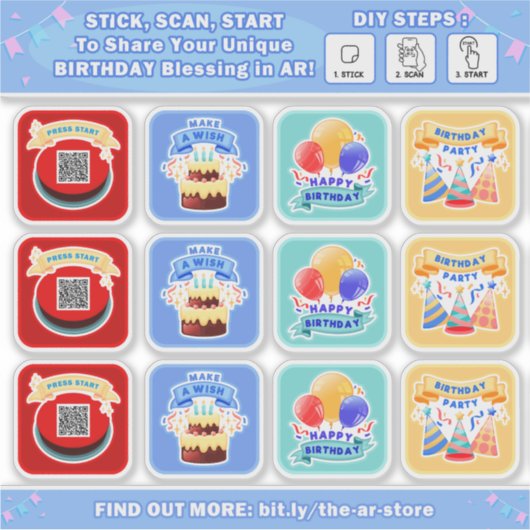 DIY-AR Story Sticker (Birthday) シール (正面)