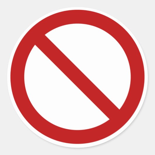 DIY "Ban"ステッカー ラウンドシール (正面)