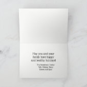 DIY BGクリスマスオーナメントレッドつる植物モノグラムフォント シーズンカード (内部)