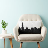 DIY BGシカゴスカイラインシルエット ランバークッション (椅子)