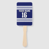 DIY BGネイビーホワイトチームジャージカスタムー番号名 ハンドファン (正面)