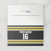 DIY BGブラックイエローチームジャージカスタムー番号名 プレイスカード (外部開封)