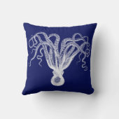 DIY BGヴィンテージタコスケッチ#8ホワイトブルー クッション (裏面)