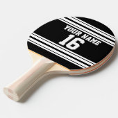 DIY BG白黒チームジャージカスタムー番号名 卓球ラケット (正面アングル)