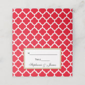 DIY BG赤モロッコクローバープレイスエスコートカード プレイスカード (外部開封)