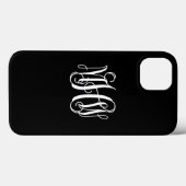 DIY BG 3つのイニシャル入り絡み合う蔦のモノグラムフォント Case-Mate iPhoneケース (裏面 (横))