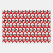 DIY BG Gothic Skull #1F Angled View ラッピングペーパーシート (正面3)