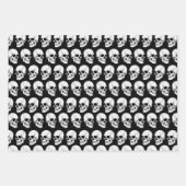 DIY BG Gothic Skull #1F Angled View ラッピングペーパーシート (正面2)