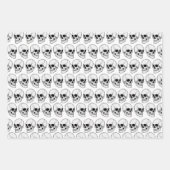 DIY BG Gothic Skull #1F Angled View ラッピングペーパーシート (正面)