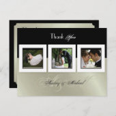 DIY COLOR結婚/ 3枚のフォトフレームに感謝 ポストカード (正面/裏面)