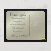 DIY COLOR結婚/ 3枚のフォトフレームに感謝 ポストカード (裏面)