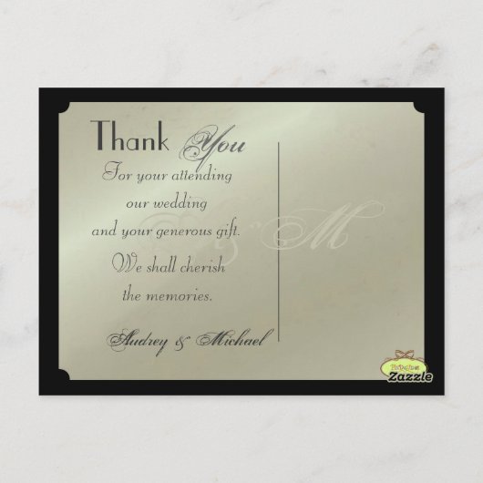 DIY COLOR結婚/ 3枚のフォトフレームに感謝 ポストカード (裏面)