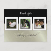 DIY COLOR結婚/ 3枚のフォトフレームに感謝 ポストカード (正面)