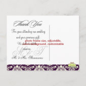 DIY Color/結婚's Thank You Photoはがき， ポストカード (裏面)