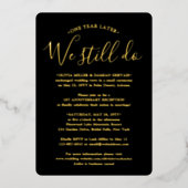 DIY Color ANYの結婚記念日はまだ行う 箔招待状 (正面)