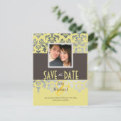 DIY color/Damask, Save the Date Photo postcard, 案内ポストカード (スタンド正面)