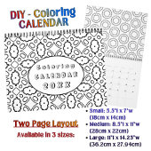 DIY Coloring Pattern custom Outline Art -  カレンダー