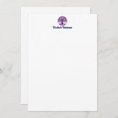 DIY Colors生鮮のカーリーツリーのホットピンク サンキューカード (正面/裏面)