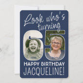 DIY Colors ・ Look Who's 65 Birthday Party 2写真 招待状 (正面)