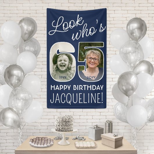 DIY Colors ・ Look Who's 65 Birthday Party 2写真 横断幕