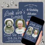 DIY Colors ・ Look Who's 80 Birthday Party 2写真 セーブザデート<br><div class="desc">誰が80歳に変わったんだ！招待状の家族と友人の新しい80誕生祝いにエレガント写真とカスタム一緒に日付のパーティの招待状を保存する。写真とこのテンプレートの文言はパーソナライズするシンプルために必要である。背景、文字、数字の輪郭のネイビーブルーとホワイトカラーは、すべてザズルのデザインツールを使用することによりカスタマイズ、可能である。(画像の配置のヒント：写真を正確に配置する簡単の方法は、Zazzleウェブサイトにアップロードする前に写真をトリミングする。追加もしの要救済件、メッセージを下さい：)このカードはあなたの選択の2つの写真を備えモダンて、スクリプト書とヴィンテージアートスタイリッシュデコタイポグラフィ。このユニークデザイン男女兼用は、男性にも女性にも適している。ハッピー八十誕生日!</div>