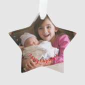 DIY Create Your Own Photo Star Christmas Holiday オーナメント (裏面)