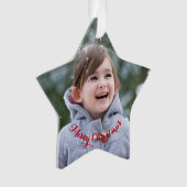 DIY Create Your Own Photo Star Christmas Holiday オーナメント (正面)