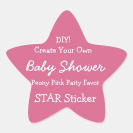 DIY Create Your Own PINK Baby Shower Favy V05H 星シール
