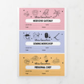 DIY Custom Activity Coupons Trifold Card 三つ折りカード (カバー)